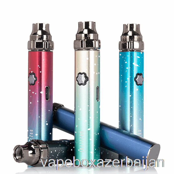 Vape Box Azerbaijan DAZZLEAF SQUARii Top Twist 510 Battery Purple Splatter